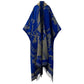 Robe Kimono Grandeur Luxe Hooded Wool Kimono (Blue)