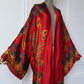 Robe Kimono Paisley Bloom Kimono (Red)