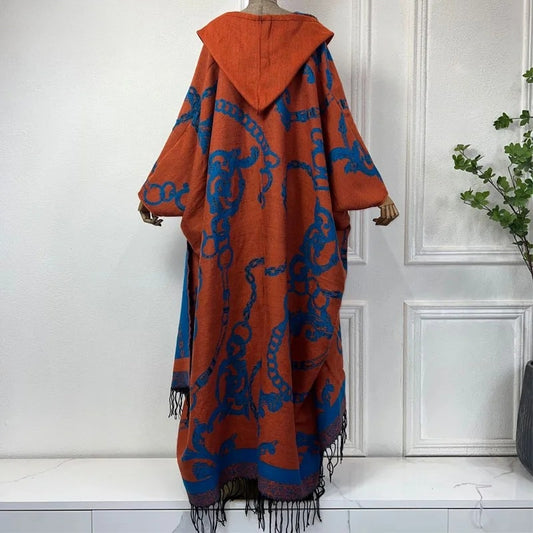 Kimono de lana con capucha Grandeur Luxe