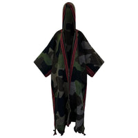 Camo Chic Hooded Wool Kimono