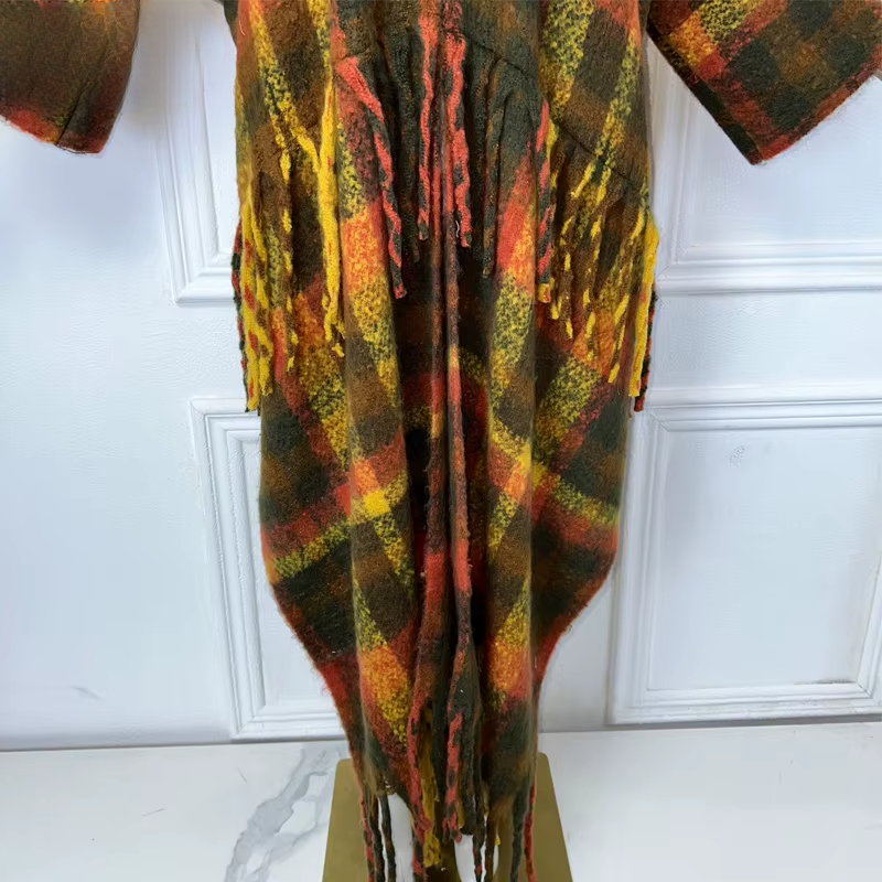 Kimono en laine rustique chic