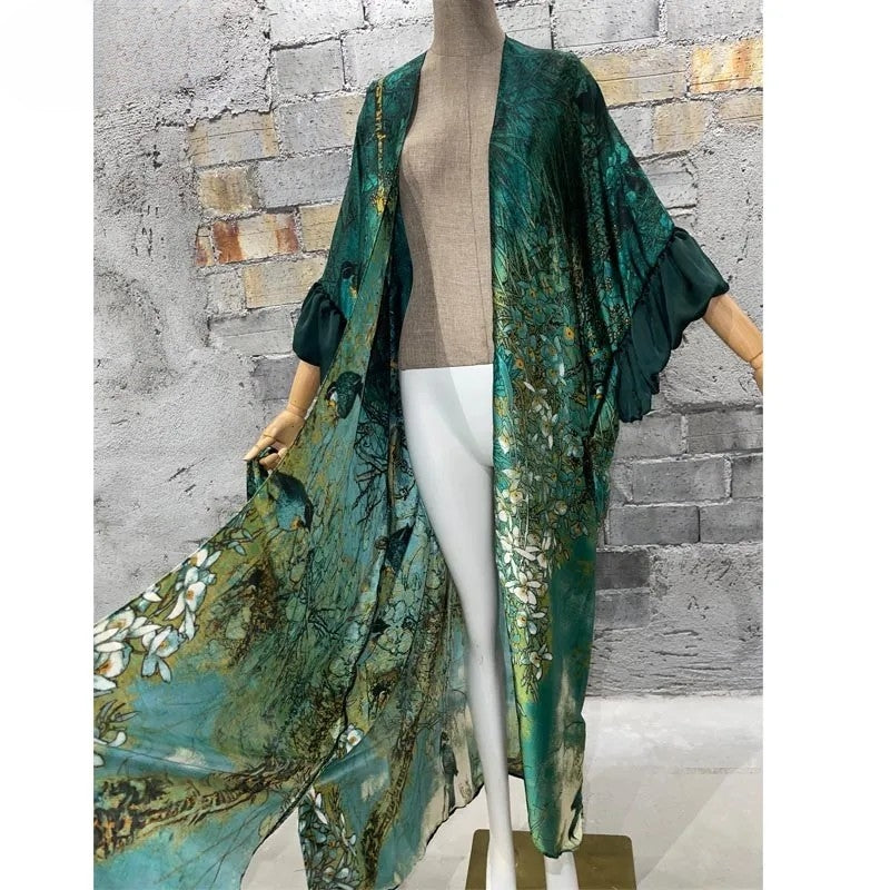 Ethereal Elegance Bubble Sleeve Kimono