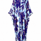 Violet Mist Petals Silk Kaftan Dress