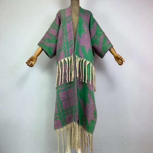 Kimono de lana tapiz atemporal