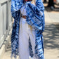 Denim Tie Die Fringed Kimono - Lashawn Janae