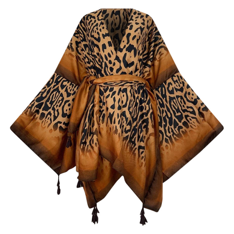 Kimono de leopardo sensual