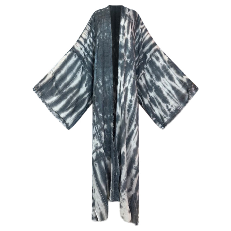 Kimono tie-dye en lin 