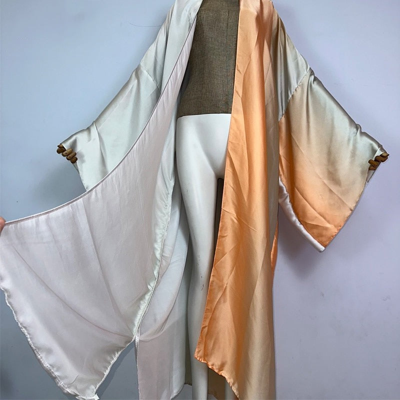 Robe Kimono Starburst Kimono (White Peach)