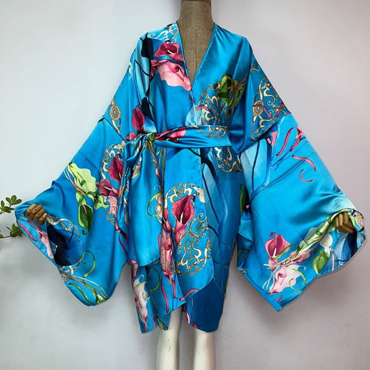 Kimono Brise fleurie (court)