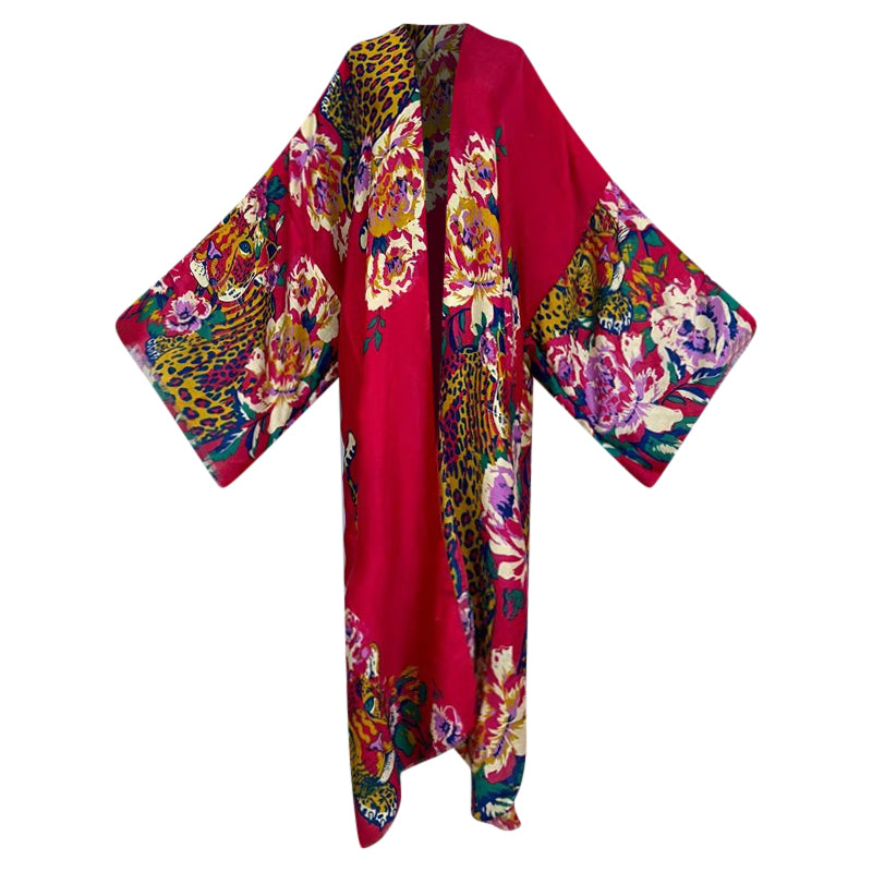 Kimono de jardin léopard 