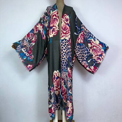 Kimono de jardín de leopardo 
