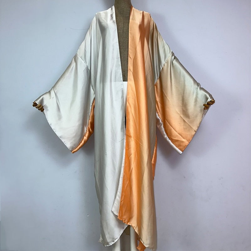 Robe Kimono Starburst Kimono (White Peach)