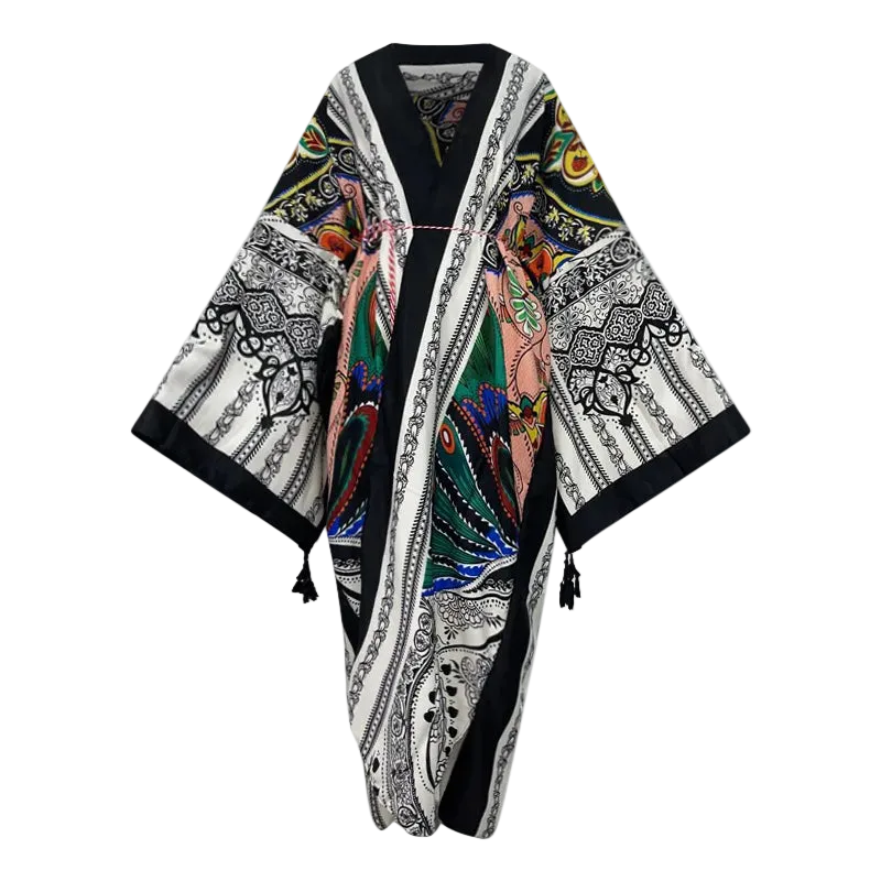 Kimono de colores vivos 