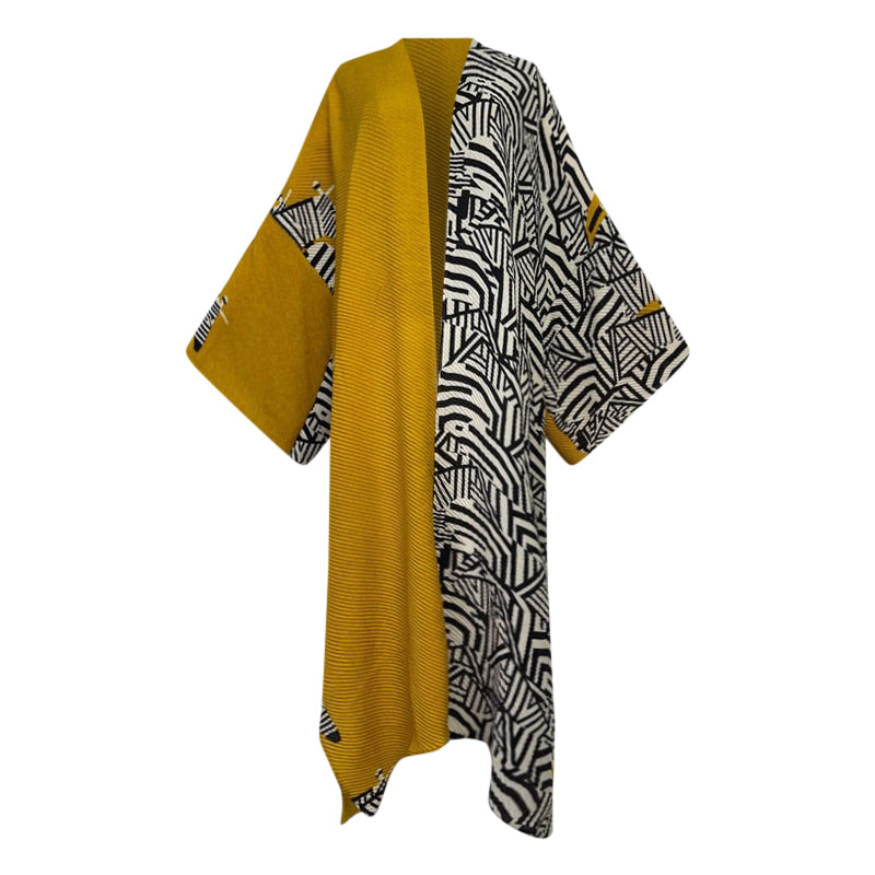 Cardigan kimono plissé Zebra Party