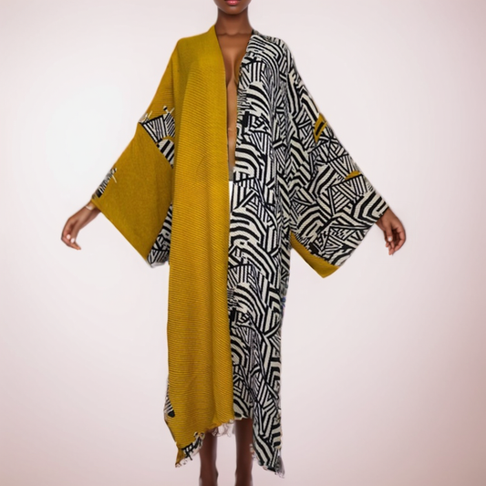 Cárdigan kimono plisado Zebra Party