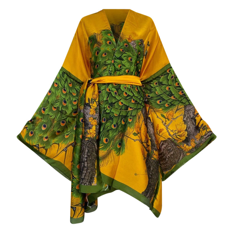 Robe Kimono Cock-Tail Kimono Short (Yellow)