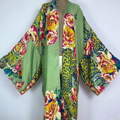 Kimono de jardín de leopardo 