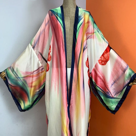 Kimono aquarelle rose