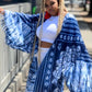 Denim Tie Die Fringed Kimono - Lashawn Janae