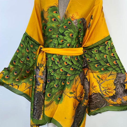 Robe Kimono Cock-Tail Kimono Short (Yellow)