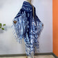 Denim Tie Die Fringed Kimono - Lashawn Janae
