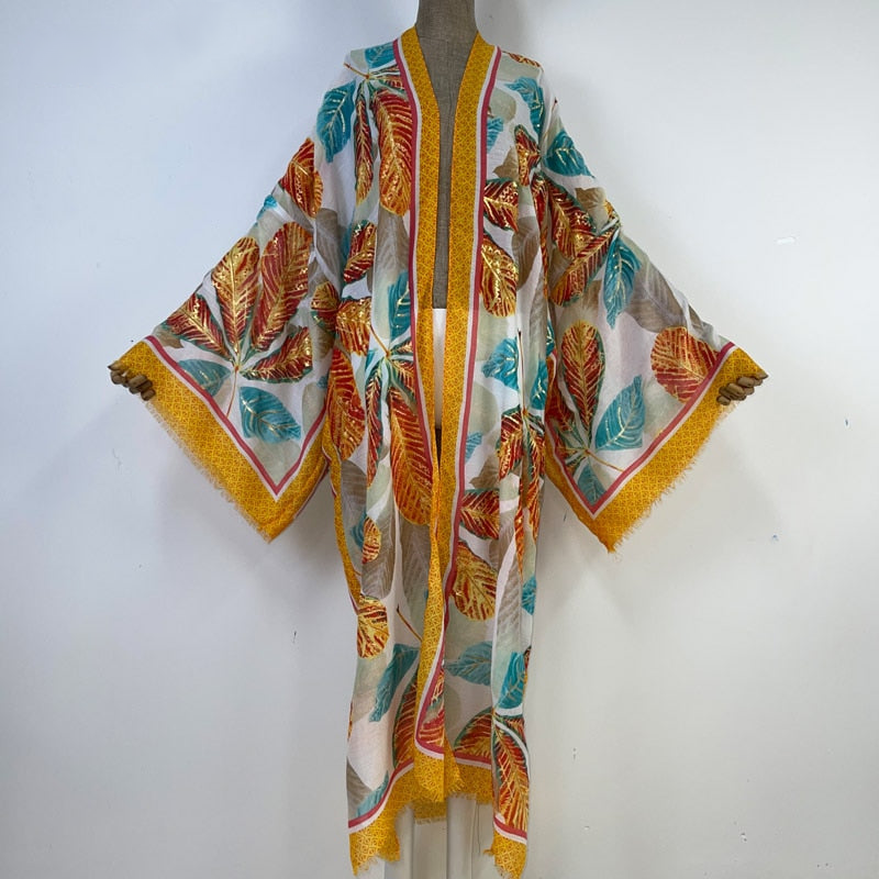 Gilded Palm Tree Kimono - Lashawn Janae