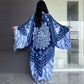 Denim Tie Die Fringed Kimono - Lashawn Janae